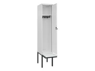 locker met bank,HxBxD 2120x400x815mm,1vak,vak B 400mm,draaigrendel - 1