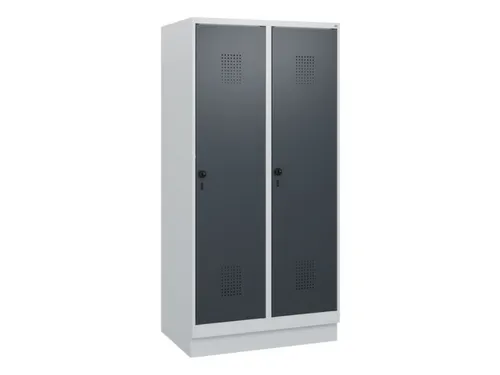 schoollocker,HxBxD 1630x800x500mm,2vak,vak B 400mm,draaigrendel,sokkel