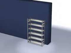 Inhaakstelling Basisveld 2000x1300x400mm Vaklast 200kg 5legborden