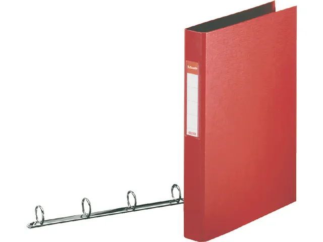 Ringband Esselte 4 rings A4 25mm Pp Rood O-mech