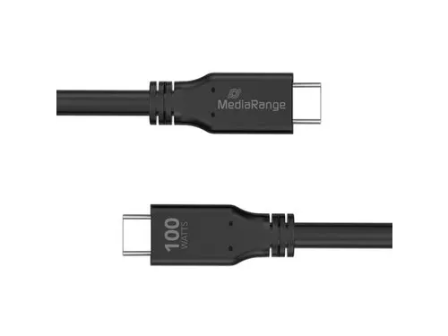 MediaRange USB Type-C Charge and Sync kabel 3 meter Zwart