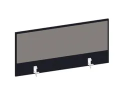 baliepaneel,v. bureau,aanbouw achter,B 1000mm,CC-zwart,BN8078-grijs