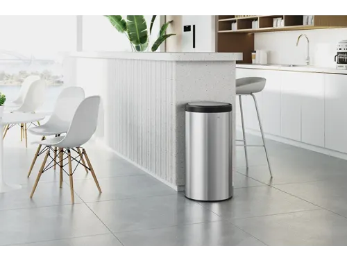 Afvalbak Villa Swing Top Bin 40 liter Mat RVS