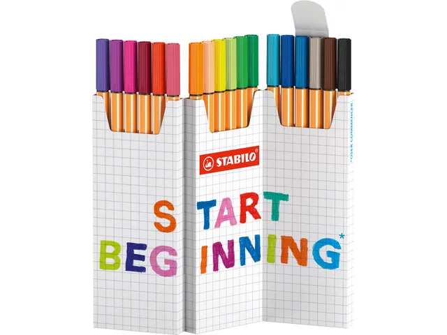 Point 88 Fineliner Assorti Deskset 18 Stuks