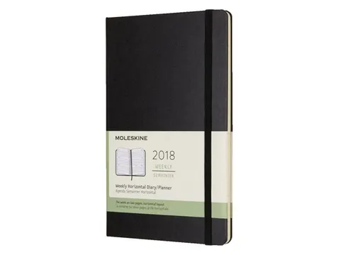 Agenda 2018 Moleskine 12 Maanden Pocket Hard Zwart