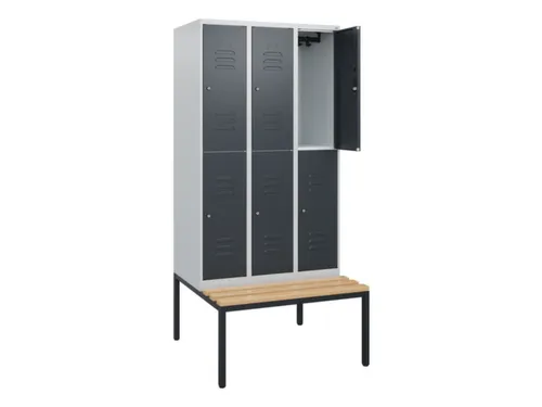 Dubbeldekse dekenkist,HxBxD 1950x900x815mm,3x2vak.,vak B 300mm