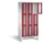 lockerkast 1850x900x500mm 3x3 vakken Cilinderslot Poten, RAL3003