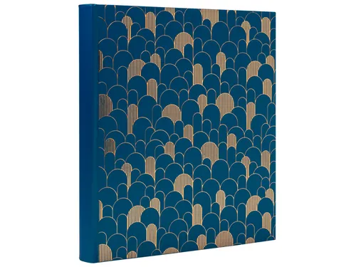 Fotoalbum Exacompta 29x32cm 60 zwarte pagina's Néo Déco blauw