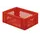 Euronorm-stapelbak 13l 145x400x300mm Wanden/bodem Opengewerkt Rood
