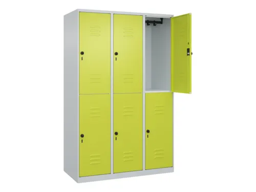 dubbeldekse locker,HxBxD 1850x1200x500mm,3x2vak.,vak B 400mm