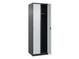 locker,HxBxD 1850x600x500mm,2vak,vak B 300mm,cil.-slot,staand op vloer