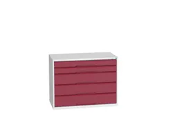 ladekast HxBxD 800x1050x550mm 5laden romp RAL7035 front RAL3004