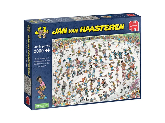 Skateboarden in de bowl 2000 stukjes puzzel Legpuzzel