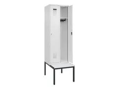 locker met bank,HxBxD 2120x600x815mm,2vak,vak B 300mm,cilinderslot