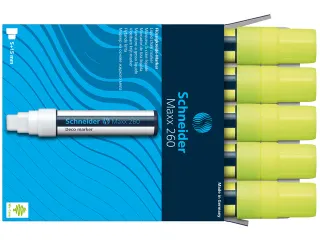Krijtmarker Schneider Maxx 260 fluorgeel - 10