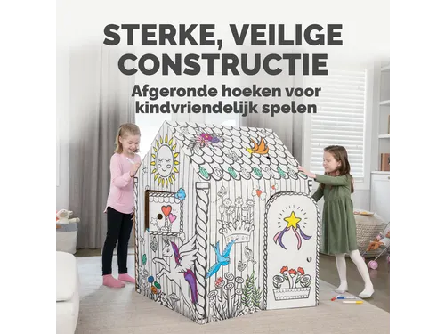 Kartonnen speelhuis XL Eenhoorn Bankers Box Play inkleurbaar
