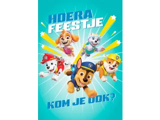 Wenskaart Hallmark uitnodiging Paw Patrol 6 stuks - 2