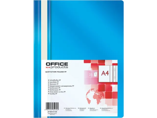 Office Products Snelhechtmap PP A4 Blauw