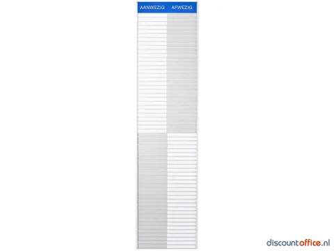 In-uit Bord 60 Namen Aluminium Aan/afwezigheidsbord