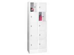 lockerkast,HxBxD 1850x600x500mm,2x5vakken,RAL7035,front RAL7035