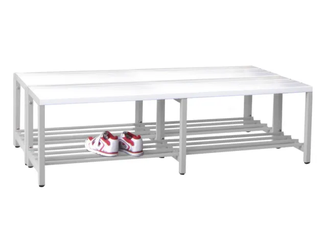 dubbele zitbank,HxLxD 430x1500x740mm,onderstel RAL5012