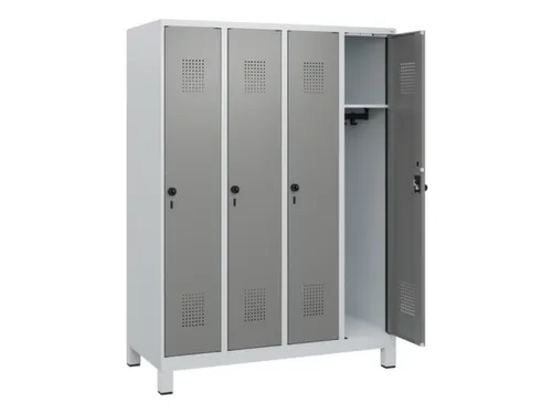 schoollocker,HxBxD 1630x1200x500mm,4vak,vak B 300mm,draaigrendel
