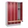locker met bank,HxBxD 1950x1200x815mm,4vak,vak B 300mm,cilinderslot
