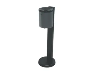 Staande asbak,H 825mm,staal,romp grafiet - 1