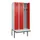locker met bank,voor scheiding van kleding,HxBxD 2120x900x815mm,3vak