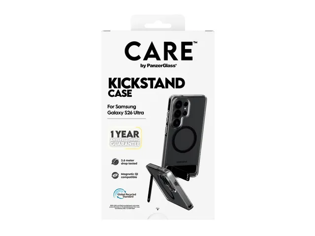 PanzerGlass CARE by Kickstand Case Transparent w. Qi Samsung Gal