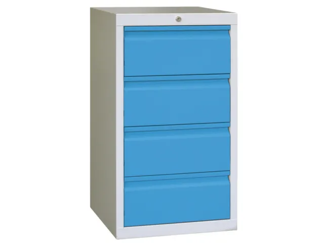 ladekast HxBxD 900x500x500mm 4laden slot RAL7035 front RAL7035