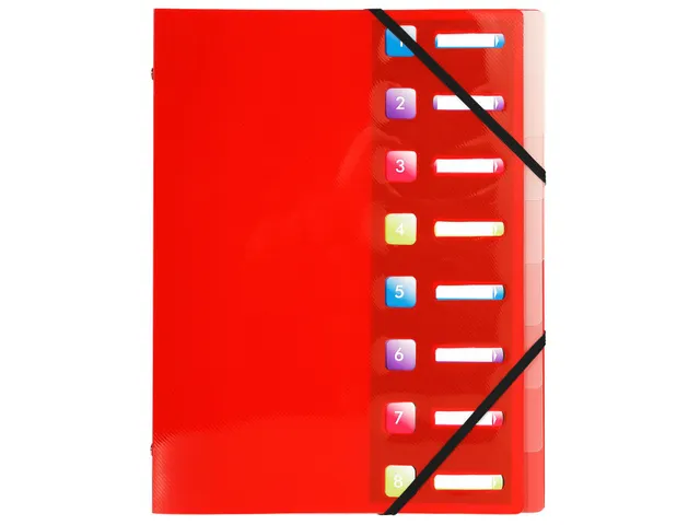 Sorteermap PP CRYSTAL 8 vak ass