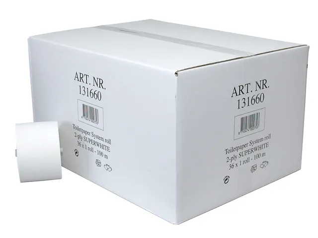 Toiletpapier Blanco doprol 2-laags recycled wit 724vel 36 rollen