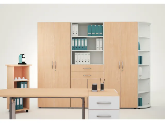 armoire à rideaux transversaux,HxlxP 798x800x425mm,1xsol en bois,2 HC