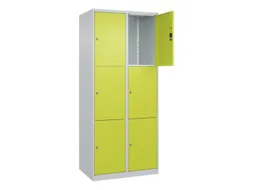 lockerkast,HxBxD 1850x800x500mm,2x3vakken,vak B 400mm,cil.-slot