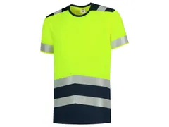 Tricorp 103006 T-shirt, fluo geel/inktblauw, maat 2XL, per paar