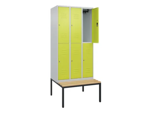 Dubbeldekse dekenkist,HxBxD 2120x900x815mm,3x2vak.,vak B 300mm
