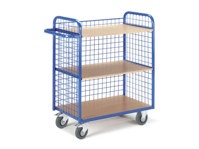 etagewagen,draagverm. 150kg,3etage(s),laadvl. LxB 1000x490mm,houtetage