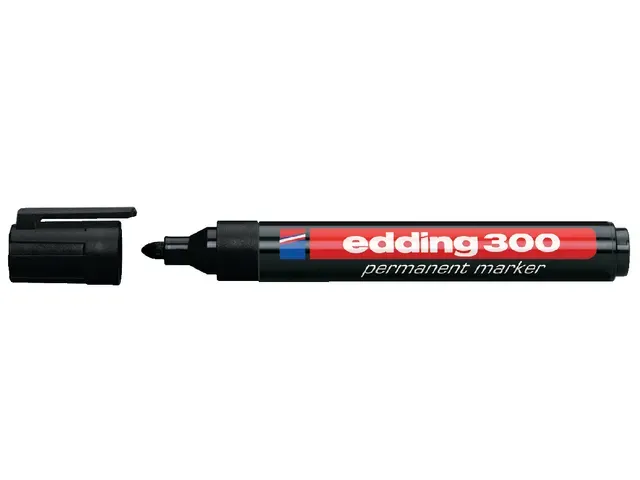 Viltstift edding 300 rond zwart 1.5-3mm Voordeelbundel