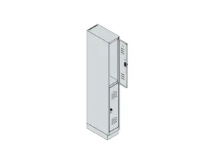 dubbeldekse locker,HxBxD 1950x250x500mm,1x2vak.,vak B 250mm - 5
