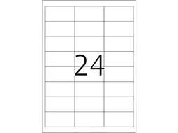 Rillprint Etiket 66x33.8mm 24 op een vel 1000 Vel