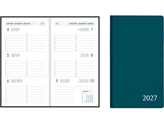 Visuplan 20 zakagenda assorti kleuren 2026