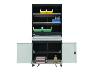 combikast,HxBxD 2100x1005x695mm,4xStalen bodem,2lade(n),key lock - 3