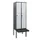 locker met bank,HxBxD 1950x600x815mm,2vak,vak B 300mm,draaigrendel