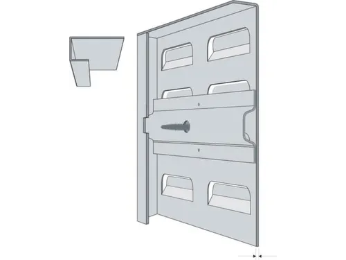 Gesleufde Plaat Staal Hxb 1500x450mm Staand Ral 9010 Zuiverwit