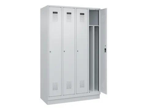 locker voor scheiding van kleding,HxBxD 1950x1200x500mm,4vak