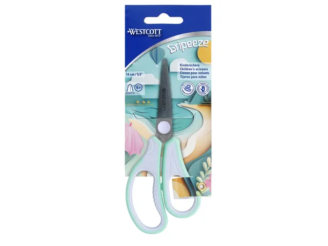 Kinderschaar Westcott Gripeeze 14cm pastel blauw spitse punt