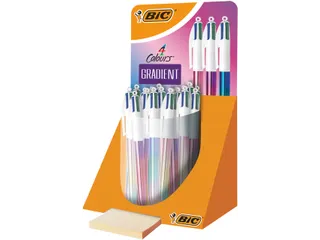 Balpen Bic 4kleuren gradient medium assorti - 3