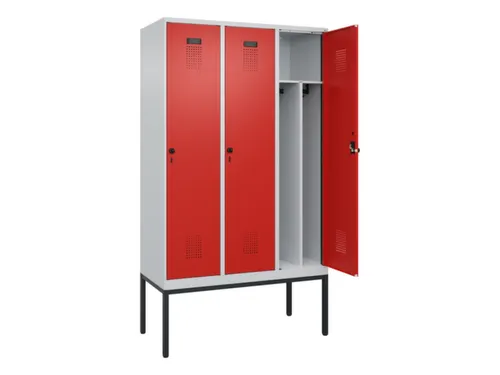 locker voor scheiding van kleding,HxBxD 2120x1200x500mm,3vak