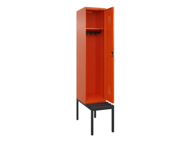 locker met bank,HxBxD 2120x400x815mm,1vak,vak B 400mm,cilinderslot